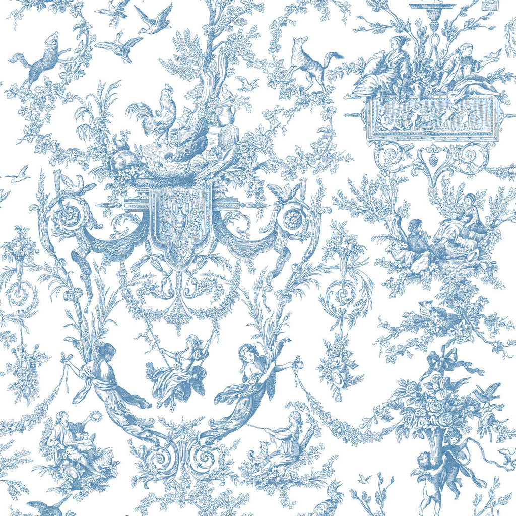 Kravet Design - W4236-5 Blue | Kravet Design | Toiles Resource Library | Toile Wallcovering Print