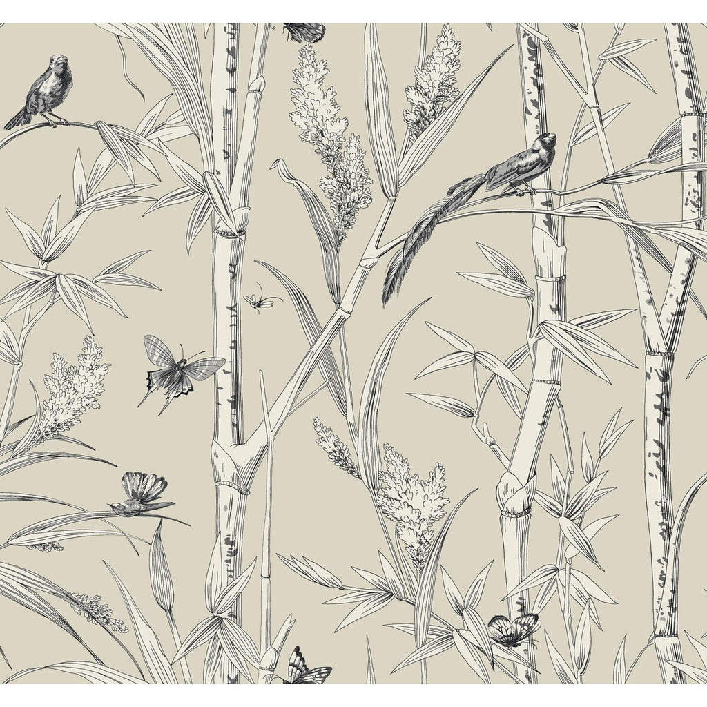 Kravet Design - W4238-16 Beige | Kravet Design | Toiles Resource Library | Animal/Insects Botanical & Floral Wallcovering Print