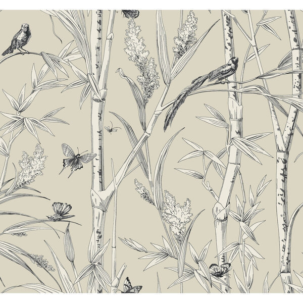 Kravet Design - W4238-16 Beige | Kravet Design | Toiles Resource Library | Animal/Insects Botanical & Floral Wallcovering Print
