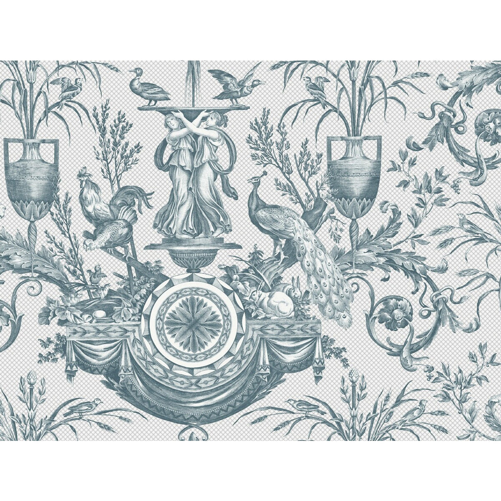 Kravet Design - W4239-35 Teal | Kravet Design | Toiles Resource Library | Animal/Insects Toile Wallcovering Print