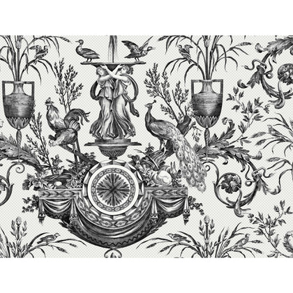 W4239-8 Charcoal | Kravet Design | Toiles Resource Library | Animal/Insects Toile Wallcovering Print