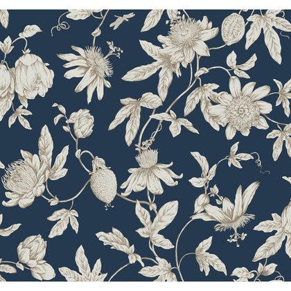 Kravet Design - W4240-50 Dark Blue Wallcovering | Kravet