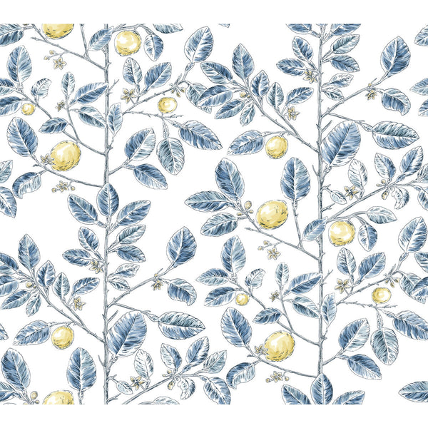 Kravet Design - W4241-540 Blue | Kravet Design | Toiles Resource Library | Botanical & Floral Wallcovering Print