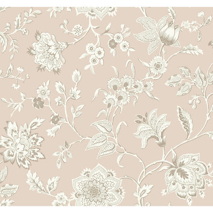 W4242-7 Blue | Kravet Design | Toiles Resource Library | Botanical & Floral Wallcovering Print