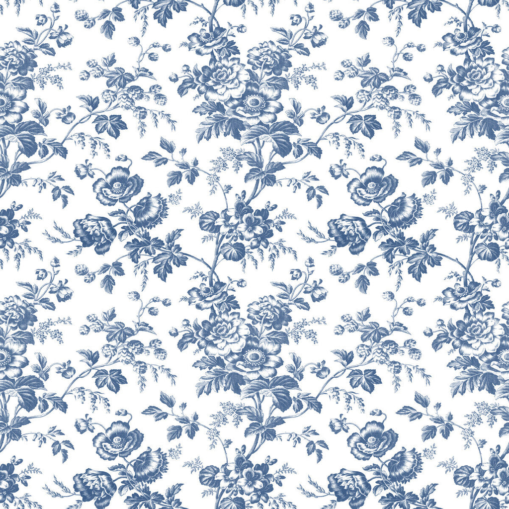 Kravet Design - W4243-5 Blue | Kravet Design | Toiles Resource Library | Botanical & Floral Wallcovering Print