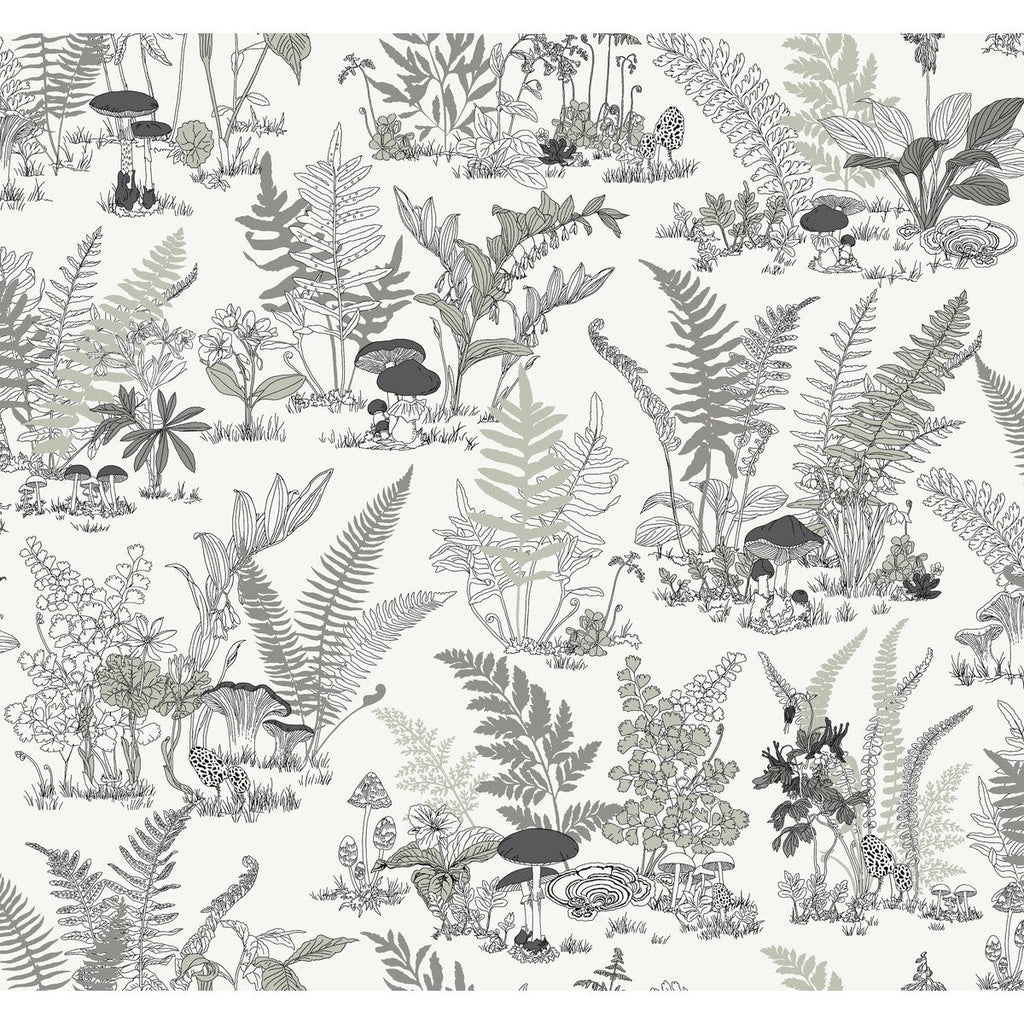 Kravet Design - W4244-1121 Black | Kravet Design | Toiles Resource Library | Botanical & Floral Toile Wallcovering Print
