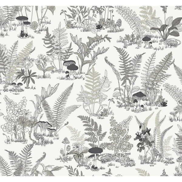 Kravet Design - W4244-1121 Black | Kravet Design | Toiles Resource Library | Botanical & Floral Toile Wallcovering Print
