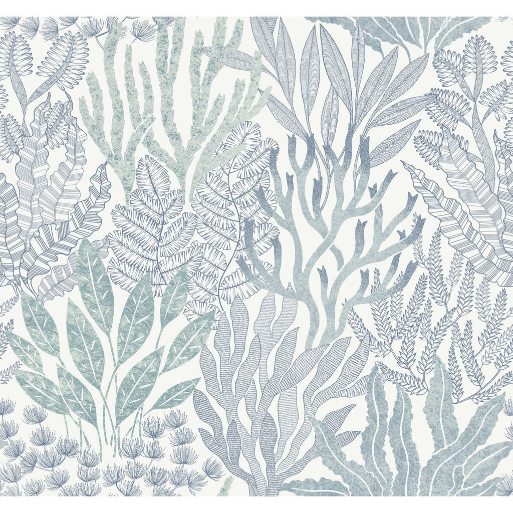 Kravet Design - W4246-15 Blue | Kravet Design | Toiles Resource Library | Botanical & Floral Wallcovering Print