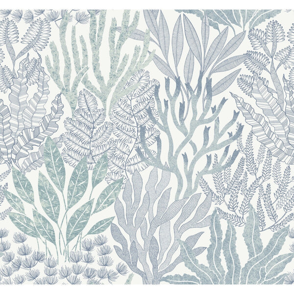Kravet Design - W4246-15 Blue | Kravet Design | Toiles Resource Library | Botanical & Floral Wallcovering Print