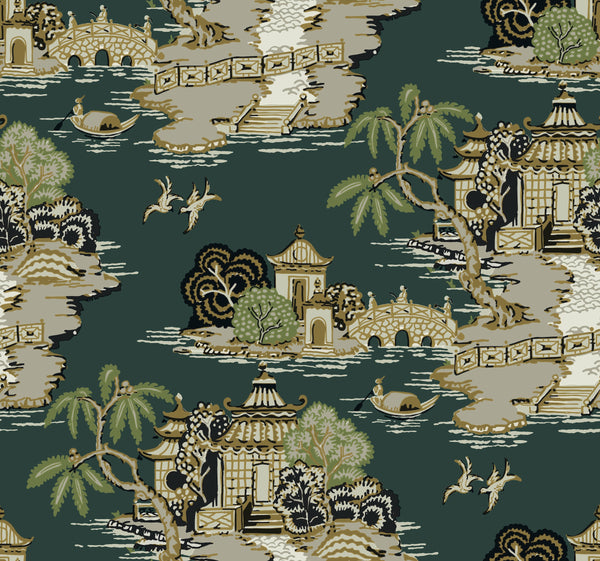 Kravet Design - W4247-435 Emerald Wallcovering | Kravet