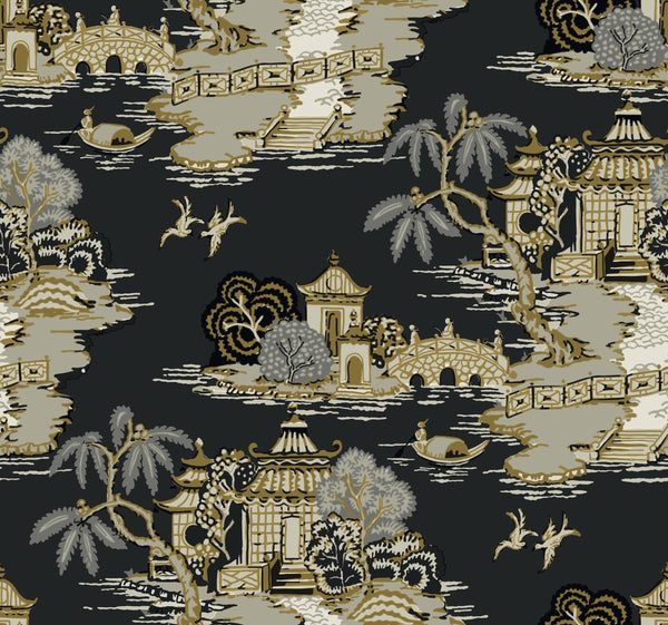 Kravet Design - W4247-84 Black Wallcovering | Kravet