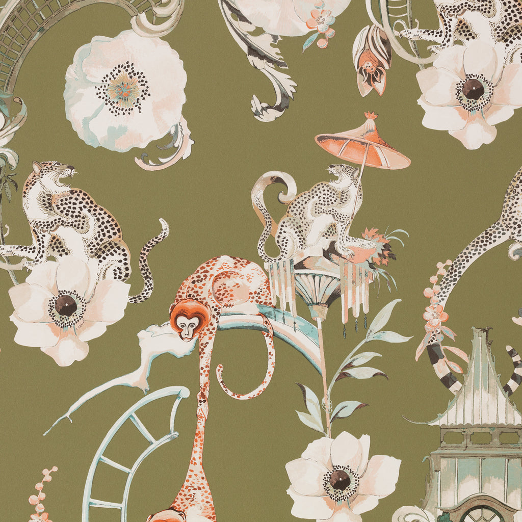 Euphoria Wallpaper Somerset Green | Romo Europe
