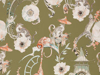 Euphoria Somerset - Green Wallcovering | Romo