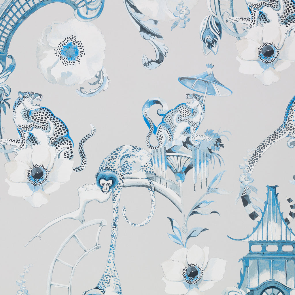 Euphoria Wallpaper China Blue | Romo Europe