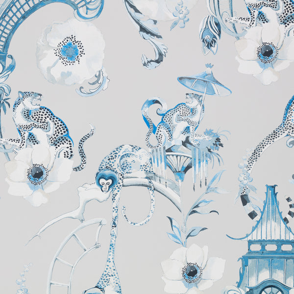 Euphoria Wallpaper China Blue | Romo Europe