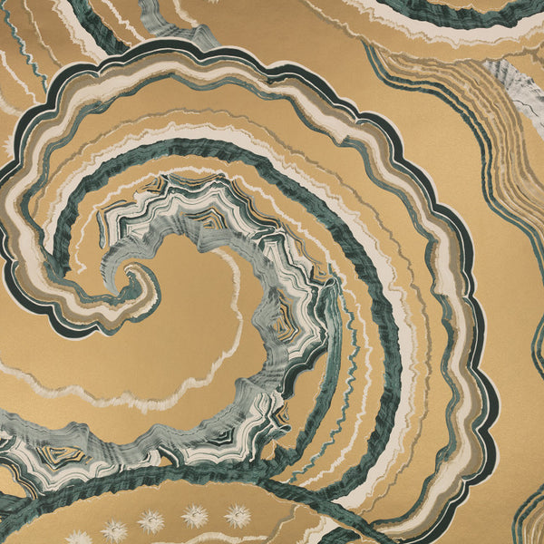 Fantasia Vintage - Gold Wallcovering | Romo