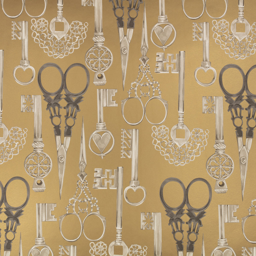 Roxanne Wallpaper Vintage Gold | Romo Europe