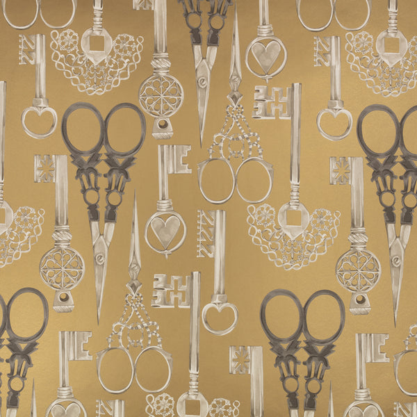 Roxanne Wallpaper Vintage Gold | Romo Europe
