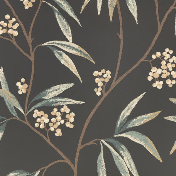 Mima - Ebony Wallcovering | Romo