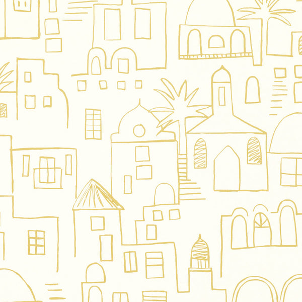 Teeny Santorini, Sand Wallcoverings | Romo
