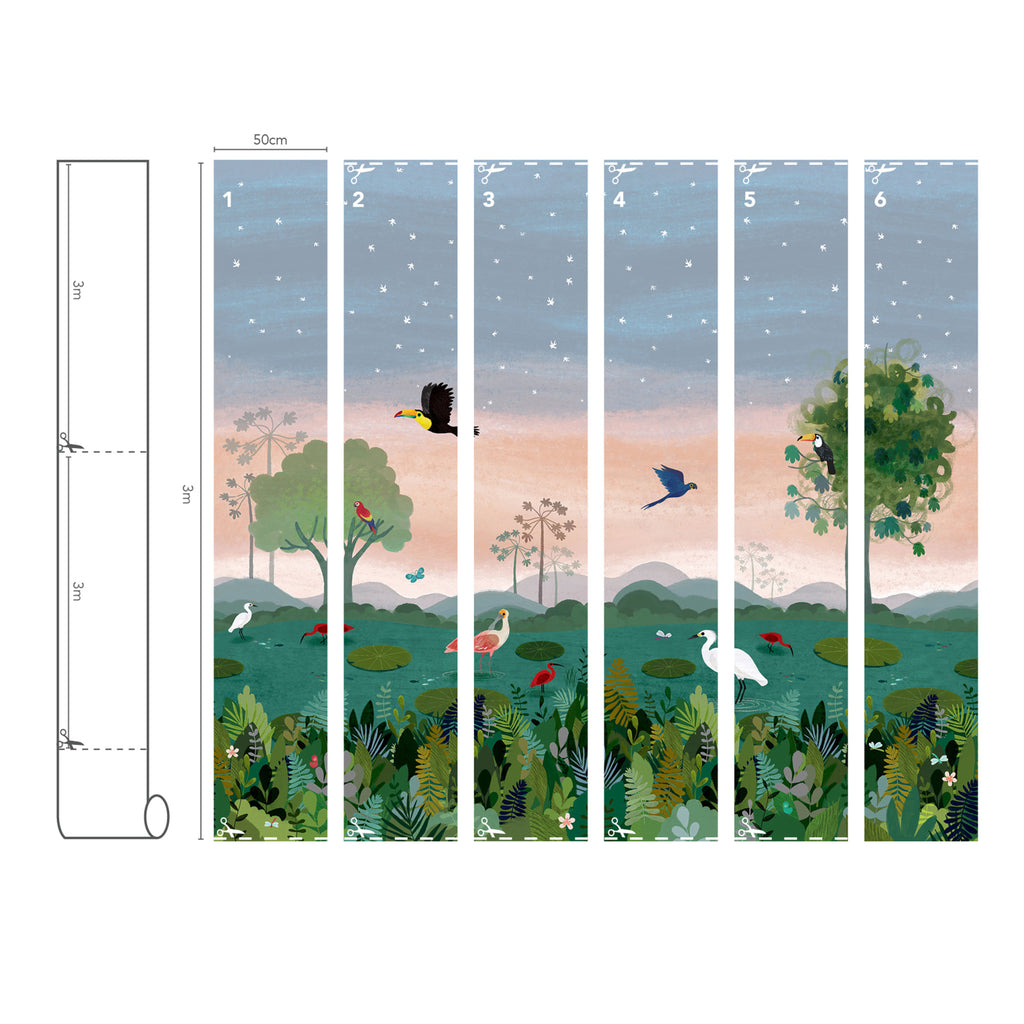 Dusky Amazon Wall Mural Dusky Amazon | Romo Europe