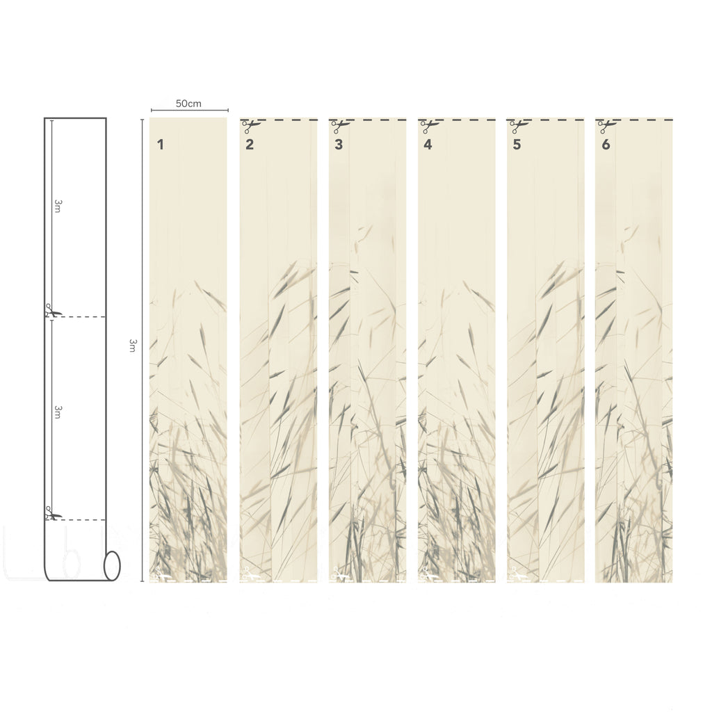 Kishi Wall Mural Carbon | Romo Europe