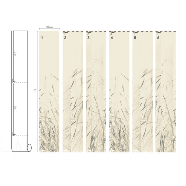 Kishi Wall Mural Carbon | Romo Europe