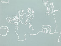 Tabletop - Pale Blue Wallcovering | Romo