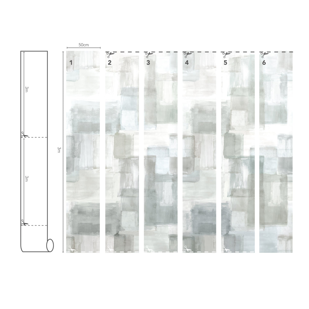Patchwork Wall Mural Lichen | Romo Europe