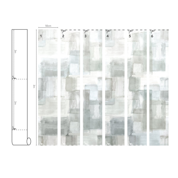 Patchwork Wall Mural Lichen | Romo Europe