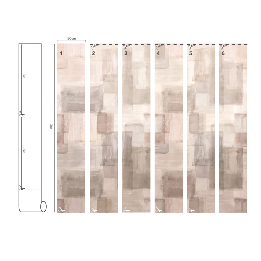 Patchwork Wall Mural Stone | Romo Europe