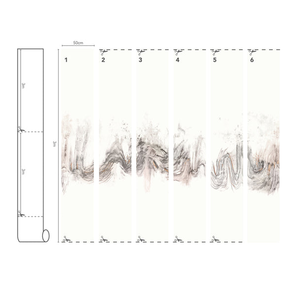 Drifting Wall Mural Bisque | Romo Europe