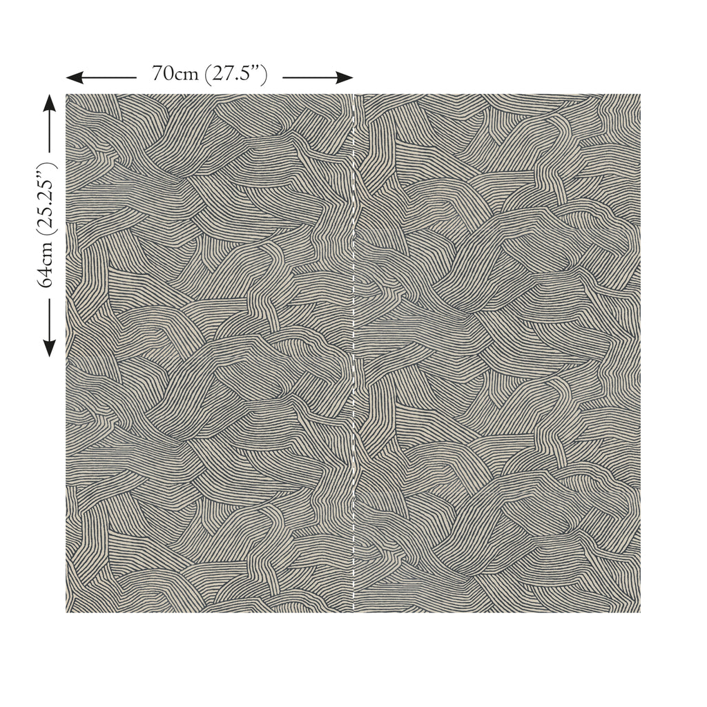 Oriku Wallpaper Anthracite | Romo Europe