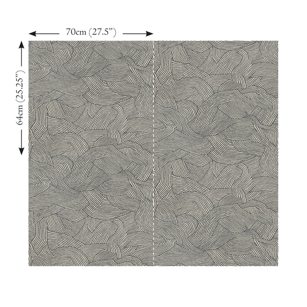 Oriku Wallpaper Anthracite | Romo Europe