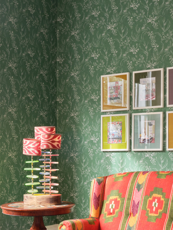 Wallflower Moss - Taupe, Green Wallcovering | Mind the Gap
