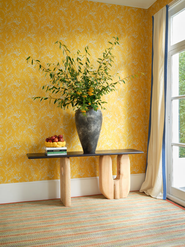 Wallflower Sunny - Taupe, Yellow Wallcovering | Mind the Gap
