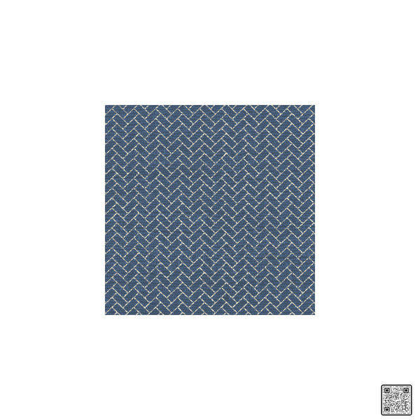 Samples and Purchasing available for Haberdashy - Indigo  By Phillipe Romano | Phillipe Romano Barclay Living In Style |Geometric Herringbone/Tweed Wallcovering Print at Designer Wallcoverings and Fabrics
