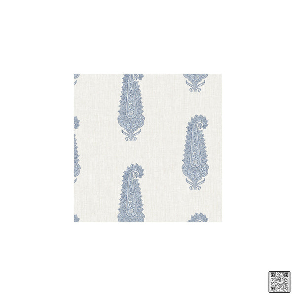 Samples and Purchasing available for Kashmiri - Indigo  By Phillipe Romano | Phillipe Romano Barclay Living In Style | Paisley Wallcovering Print at Designer Wallcoverings and Fabrics