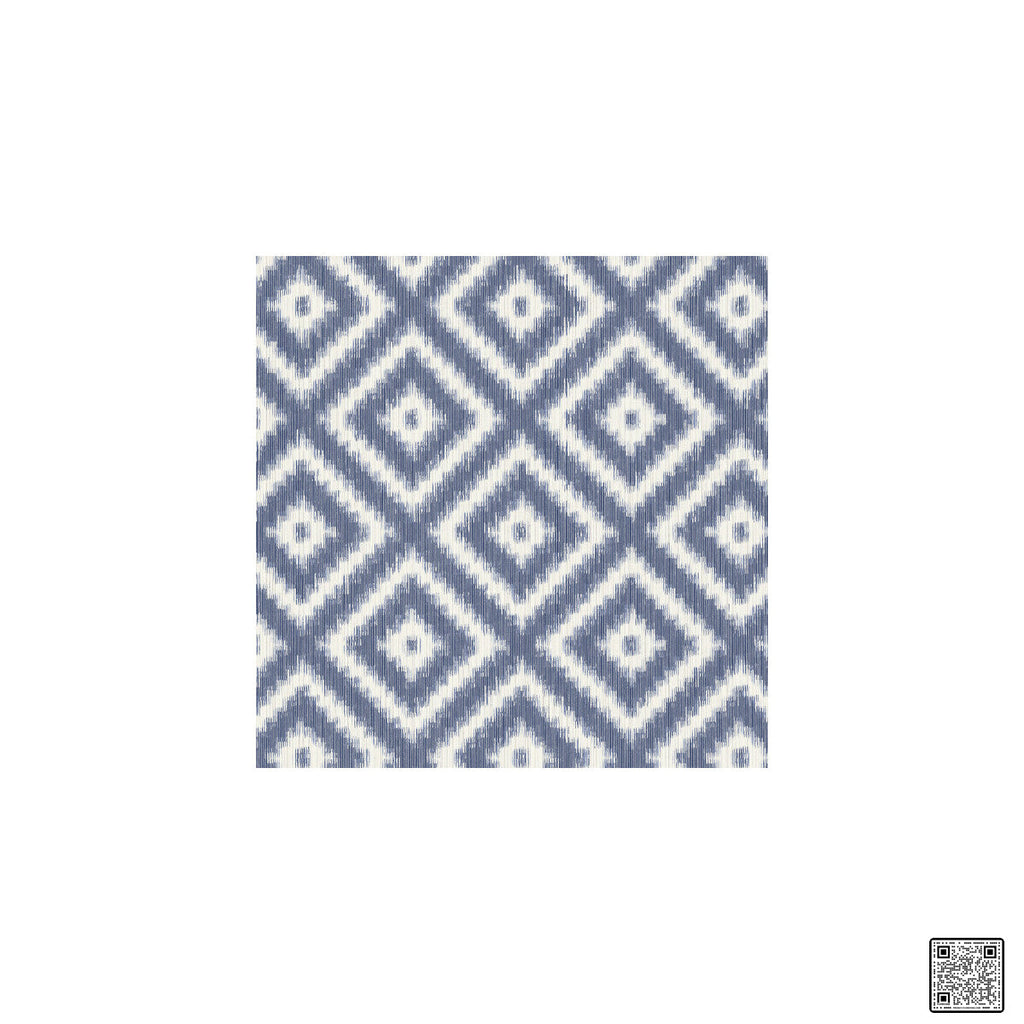 Samples and Purchasing available for Ikat Diamond - Indigo  By Phillipe Romano | Phillipe Romano Barclay Living In Style |Diamond Ikat/Southwest/Kilims Wallcovering Print at Designer Wallcoverings and Fabrics