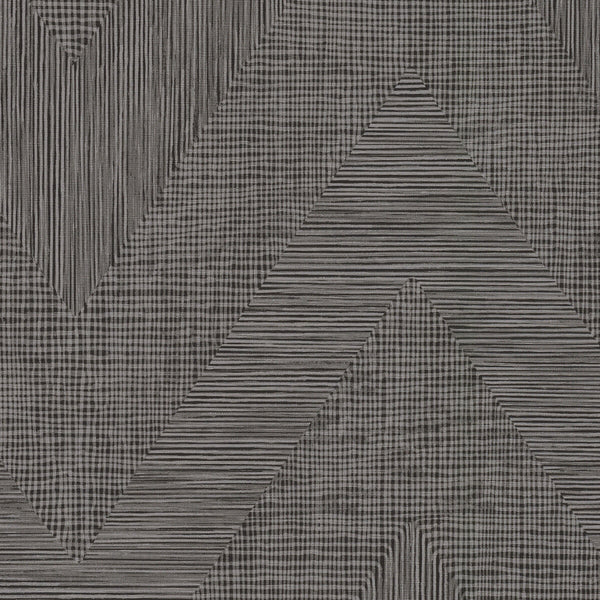 Samples and Purchasing available for Thistle - Graphite Grey By Phillipe Romano | Phillipe Romano Thom Filicia Vinyls |Modern Flamestitch Wallcovering Vinyl/Faux Leather at Designer Wallcoverings and Fabrics