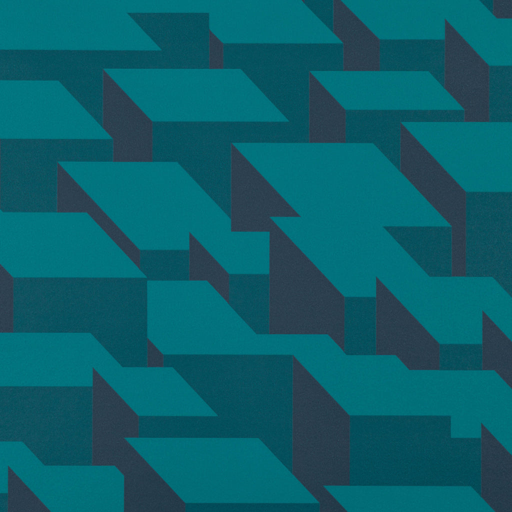 Cubic Bumps Wallpaper Teal | Romo Europe