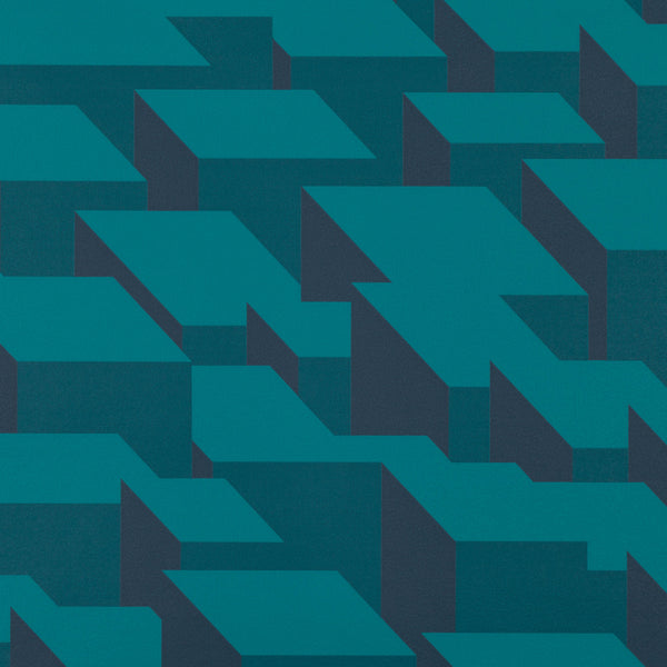 Cubic Bumps Wallpaper Teal | Romo Europe