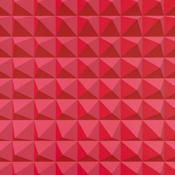Domino Pyramid Wallpaper Crimson | Romo Europe