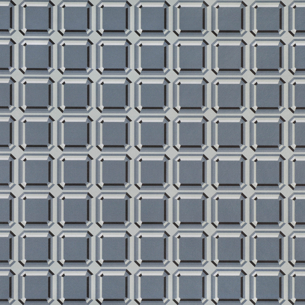 Gem Blocks Wallpaper Steel | Romo Europe