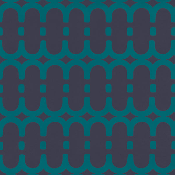 Loopy Link Wallpaper Teal | Romo Europe