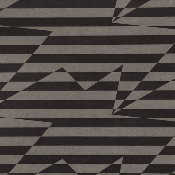 Stripey Zig Zag Birds - Noir Wallcovering | Romo