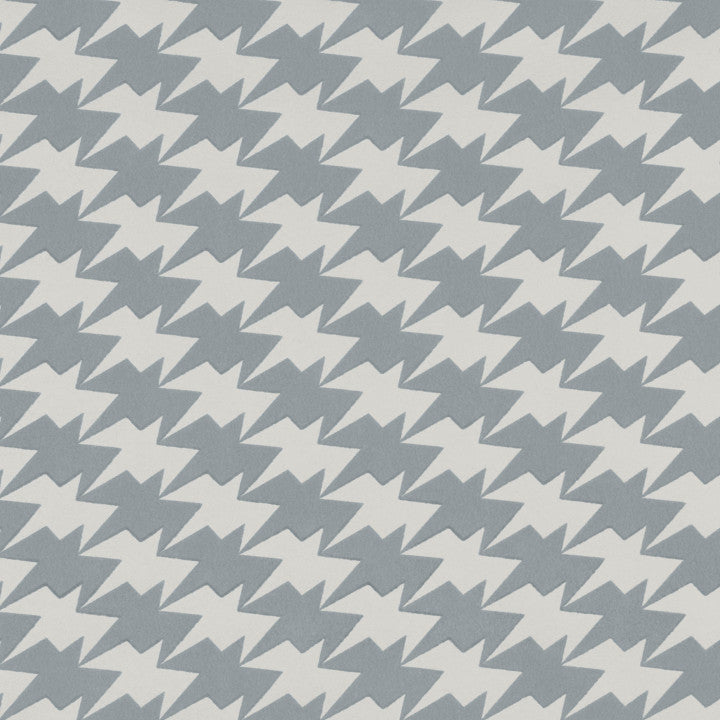 Zig Zag Birds - Silver Wallcovering | Kirkby Design