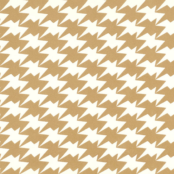 Zig Zag Birds, Gold Wallcoverings | Romo