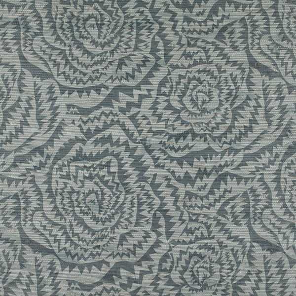Jagged Roses - Teal Wallcovering | Romo