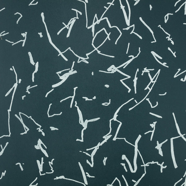 Scribble - Teal Wallcovering | Romo